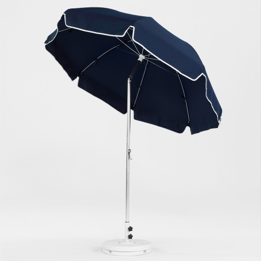 7.5 Ft. Crank Lift Classic Steel Patio Umbrella with Button Tilt