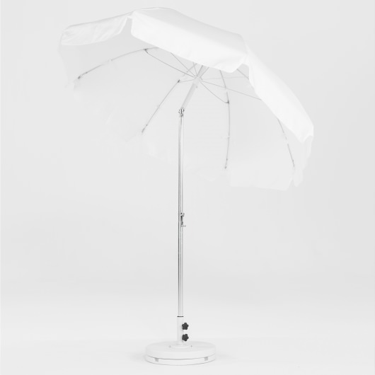 7.5 Ft. Crank Lift Classic Steel Patio Umbrella with Button Tilt