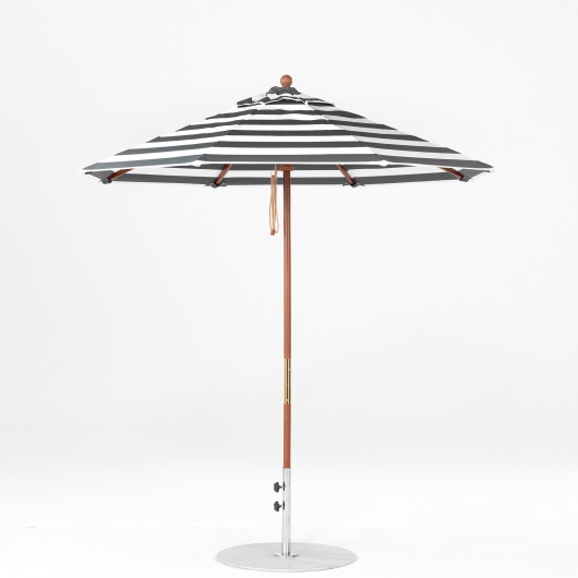 7.5 Ft. Pulley Lift Indonesian Hardwood Market Umbrella