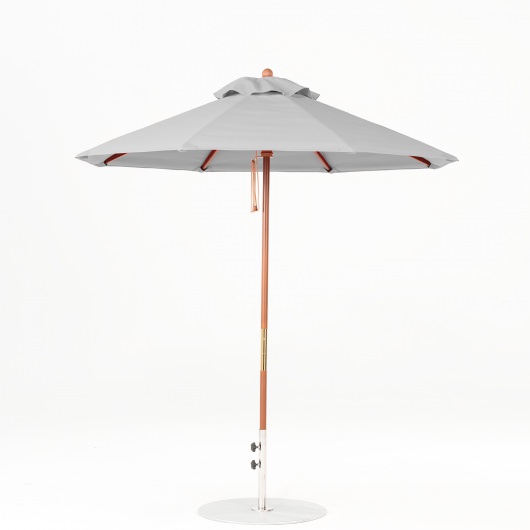 7.5 Ft. Pulley Lift Indonesian Hardwood Market Umbrella