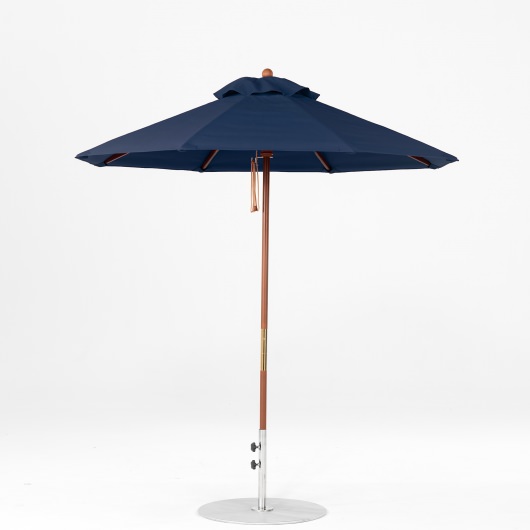 7.5 Ft. Pulley Lift Indonesian Hardwood Market Umbrella