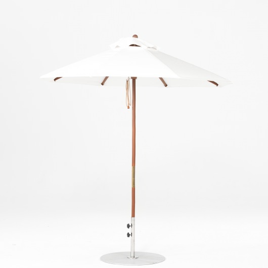 7.5 Ft. Pulley Lift Indonesian Hardwood Market Umbrella