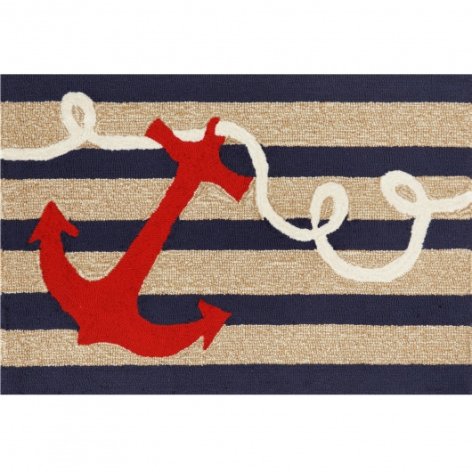 Frontporch Anchor Navy Outdoor Rug