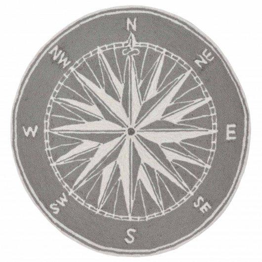 Frontporch Compass Indoor/Outdoor Rug - Grey
