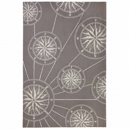 Frontporch Compass Indoor/Outdoor Rug - Grey