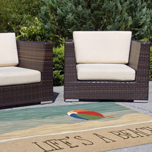 Frontporch Life's A Beach Indoor/Outdoor Rug - Sand