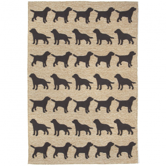 Frontporch Doggies - Black Outdoor Rug