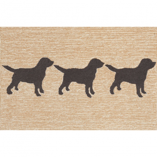 Frontporch Doggies - Black Outdoor Rug