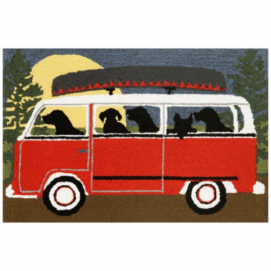 Frontporch Dog Camping Trip Outdoor Rug