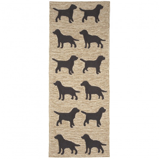 Frontporch Doggies - Black Outdoor Rug