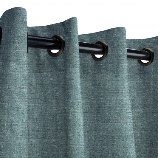 Sunbrella Cast Lagoon Outdoor Curtain with Grommets