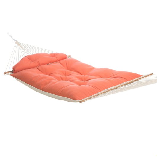 Large Sunbrella Tufted Hammock with Detachable Pillow - Echo Sangria