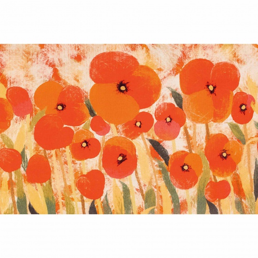 Illusions Poppies Indoor/Outdoor Mat - Red
