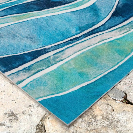 Illusions Wave - Ocean Indoor/Outdoor Mat