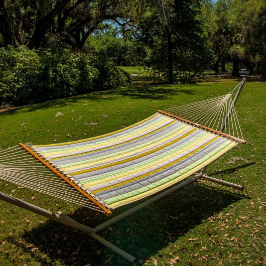 Large Quilted Sunbrella Fabric Hammock - Expand Citronelle