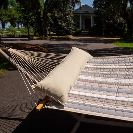 Large Quilted Sunbrella Fabric Hammock - Expand Dove