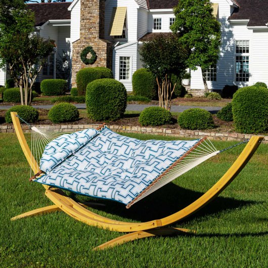 Tufted Hammock with Original Roman Arc II Cypress Stand Combo
