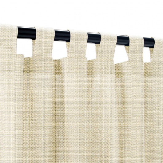 Sunbrella Linen Antique Beige Outdoor Curtain with Grommets