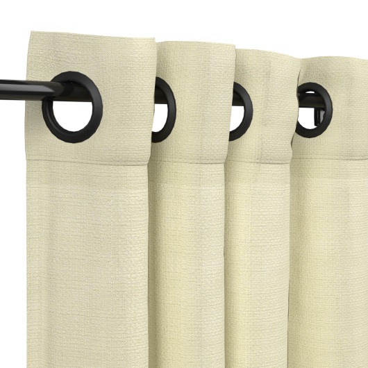Sunbrella Linen Canvas Outdoor Curtain with Grommets