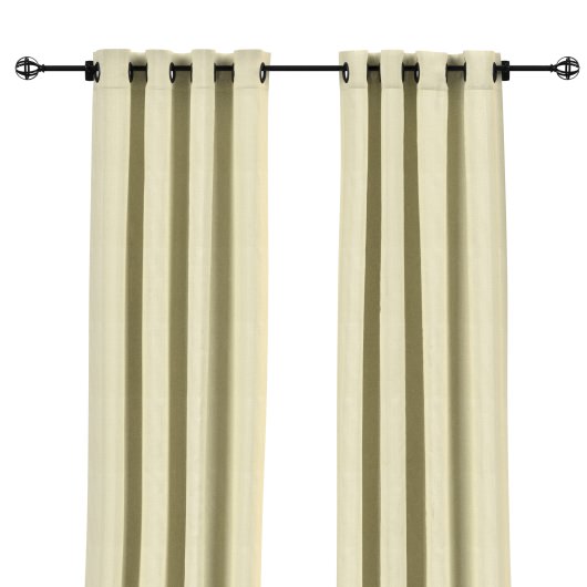 Sunbrella Linen Canvas Outdoor Curtain with Grommets