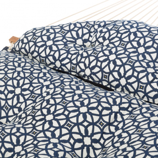 Large Sunbrella Tufted Hammock with Detachable Pillow - Luxe Indigo