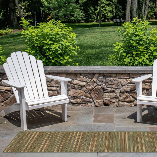 Marina Stripes Indoor/Outdoor Rug - Green