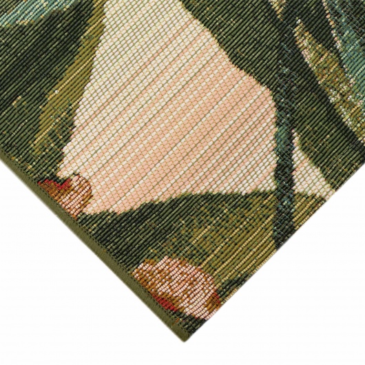 Marina Tropical Leaf Indoor/Outdoor Rug - Cream
