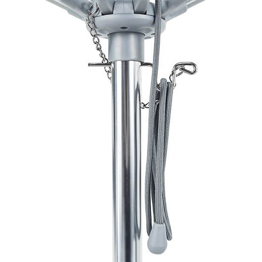 7.5 Ft. Pulley Lift Fiberglass Market Umbrella with Black Pole