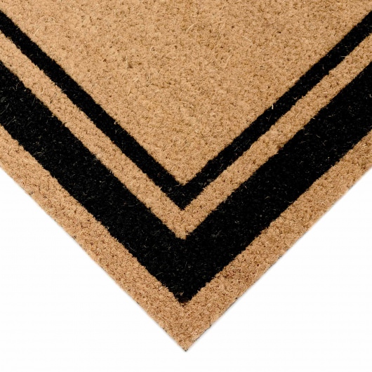 Natura Double Border Outdoor Mat - Black