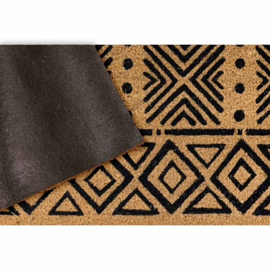 Natura Mudcloth Outdoor Mat - Black