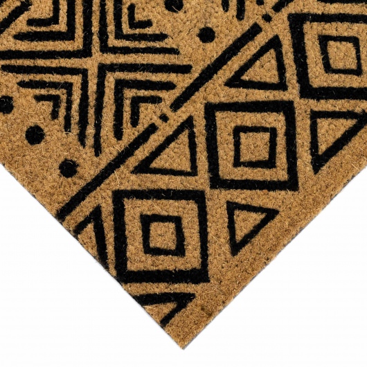 Natura Mudcloth Outdoor Mat - Black