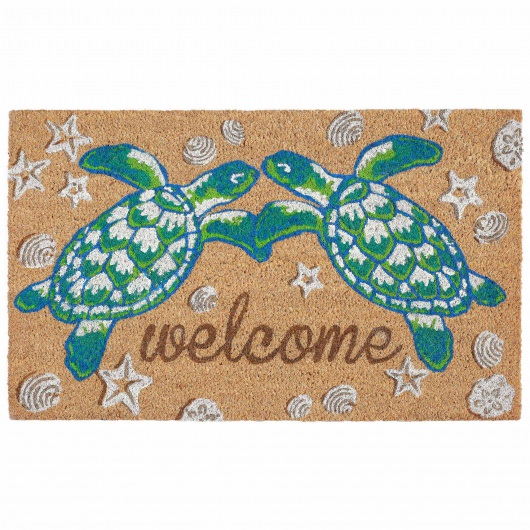Natura Seaturtle Welcome Outdoor Mat - Natural