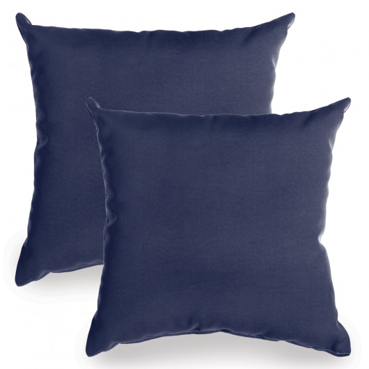 Navy Sunbrella Indoor/Outdoor Throw Pillow - Set of Two
