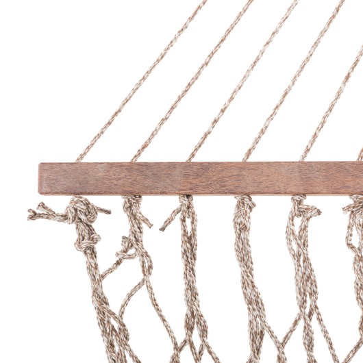Single Heirloom Tweed Mocha Oatmeal  DuraCord Rope Hammock