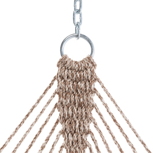 Single Heirloom Tweed Mocha Oatmeal  DuraCord Rope Hammock