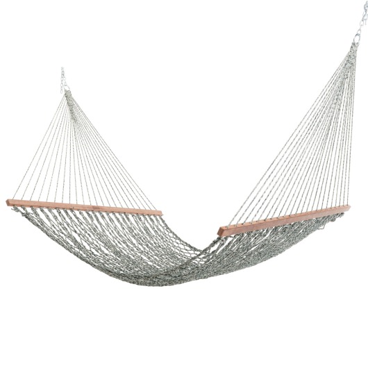 Extra-Wide Heirloom Tweed Pine Oatmeal  DuraCord Rope Hammock