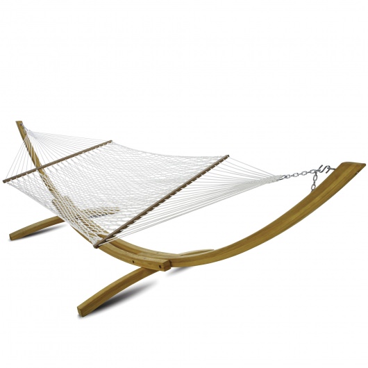 DURACORD® Deluxe Rope Hammock - White
