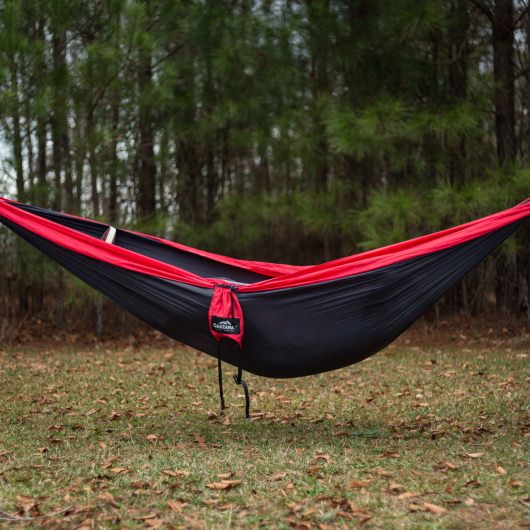 Double Travel Hammock - Red/Charcoal