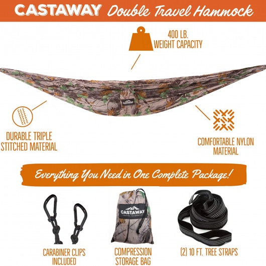Double Travel Hammock - Camouflage