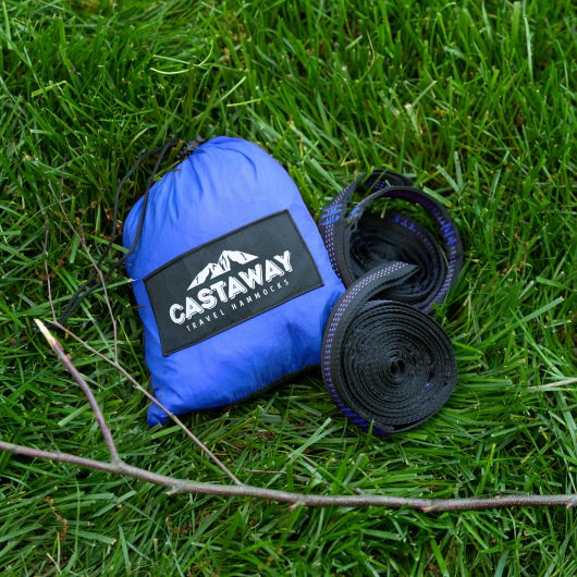 Double Travel Hammock - Blue/Charcoal