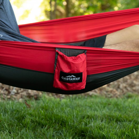Double Travel Hammock - Red/Charcoal