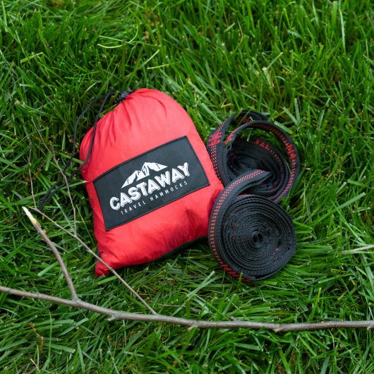 Double Travel Hammock - Red/Charcoal