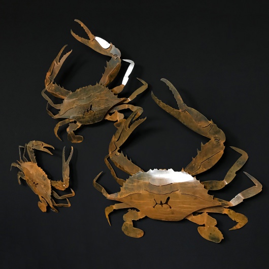 Patina Steel Crab Wall Decor