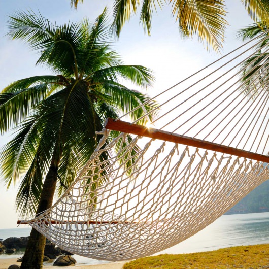 13 ft. Double Traditional Cotton Rope Hammock with Hanging Hardware & Storage Bag Included