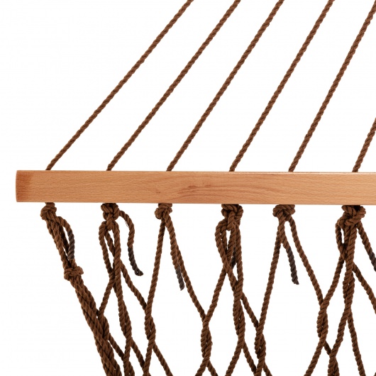13 ft. Double Antique Brown Polyester Rope Hammock with Hanging Hardware & Storage Bag Included