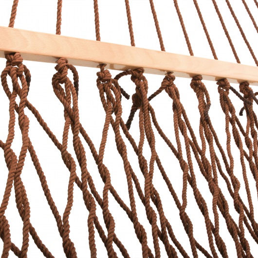 Large Antique Brown Soft Spun Polyester Rope Hammock with FREE Pillow