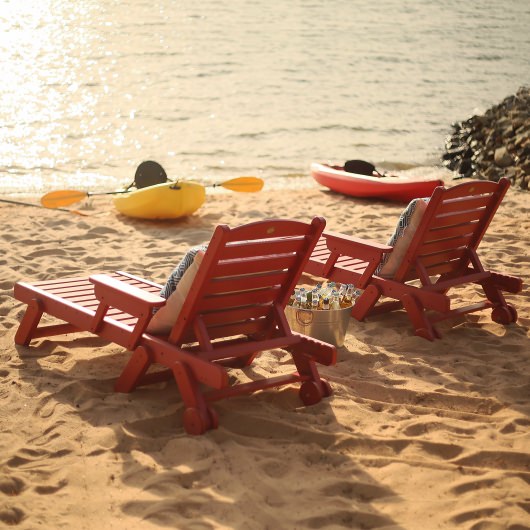 DURAWOOD® Chaise Lounge With Folding Arms