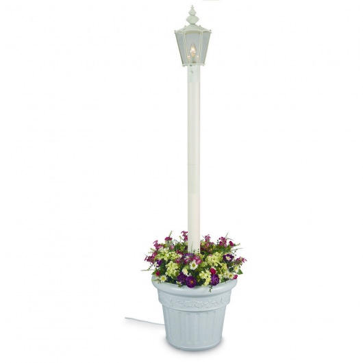 Cambridge Single Lantern Patio Lamp with Planter Base