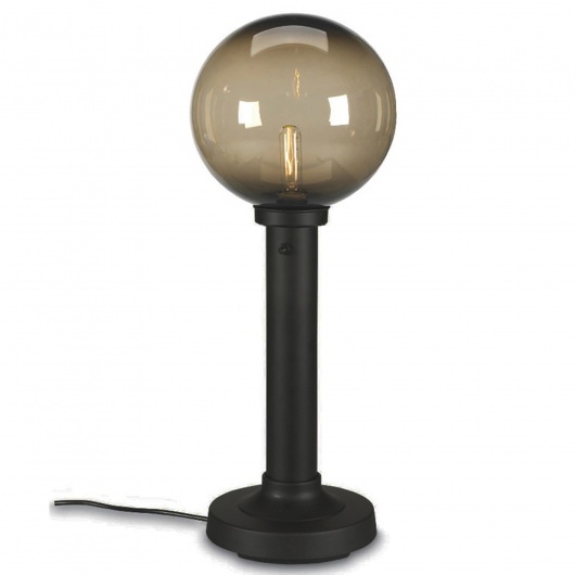 Black Moonlite Globe Outdoor Table Lamp with Bronze Globe