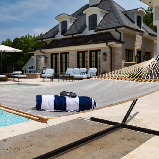 Large Sunbrella Quick Dry Hammock - Overlay Gray